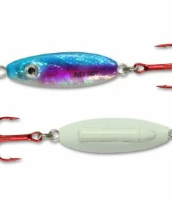 NORTHLAND NEW ARRIVALS BUCK SHOT RATTLE SPOON GLOW RAINBOW 3/8 OZ.
