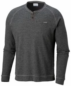 COLUMBIA - TRAIL SHAKER III LONG SLEEVE HENLEY BUTTON-GREY MENS CLOTHING