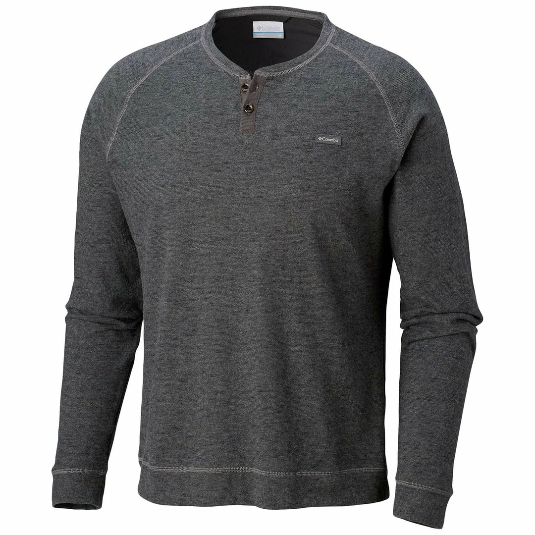COLUMBIA - TRAIL SHAKER III LONG SLEEVE HENLEY BUTTON-GREY MENS CLOTHING