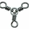 SPRO THREE-WAY SWIVEL, BLACK SWIVELS SNAPS AND SPLIT