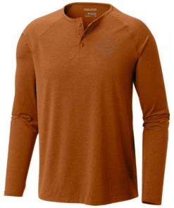 MENS CLOTHING COLUMBIA - TRAIL SHAKER III LONG SLEEVE HENLEY BUTTON - BROWN