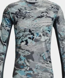 UNDER ARMOUR ISO-CHILL SHOREBREAK LS TEE CAMO