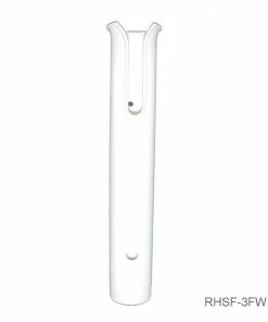 TH MARINE BOAT ACCESSORIES T-H Marine RHSF3WDP - White Vertical Side Mount Rod Holder